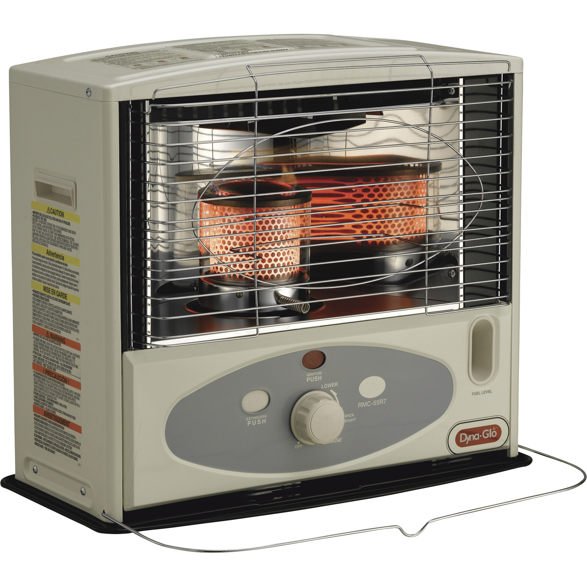 Dyna-Glo Indoor Kerosene Radiant Heater, 10,000 BTU, 500 Sq. Ft. Heating Capacity, Model# RMC-55R7